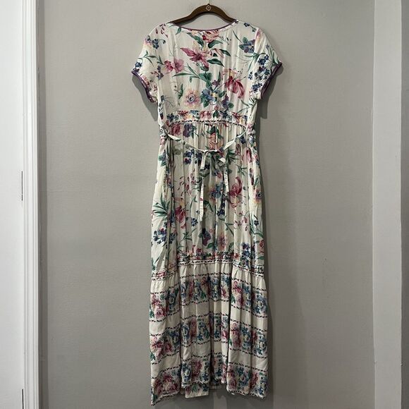 April Cornell Floral Maxi Dress - Cream and Multicolor - Picture 2 of 8